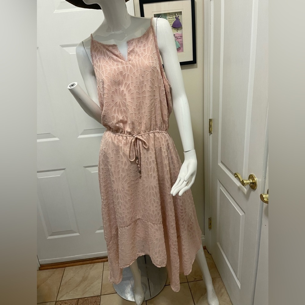 Massimo beautiful fancy dress with unique design . Perfect peach color